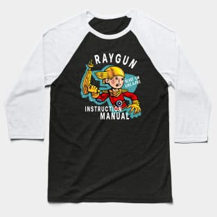 Retro Atompunk Raygun instruction manual Baseball T-Shirt